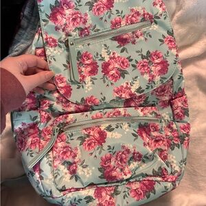 No Boundaries Floral Mint and Pink Backpack